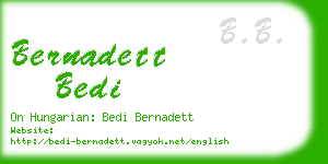 bernadett bedi business card